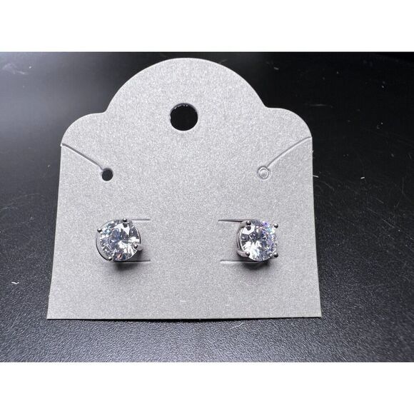 Crystal Solitaire Stud Earrings - Picture 5 of 5